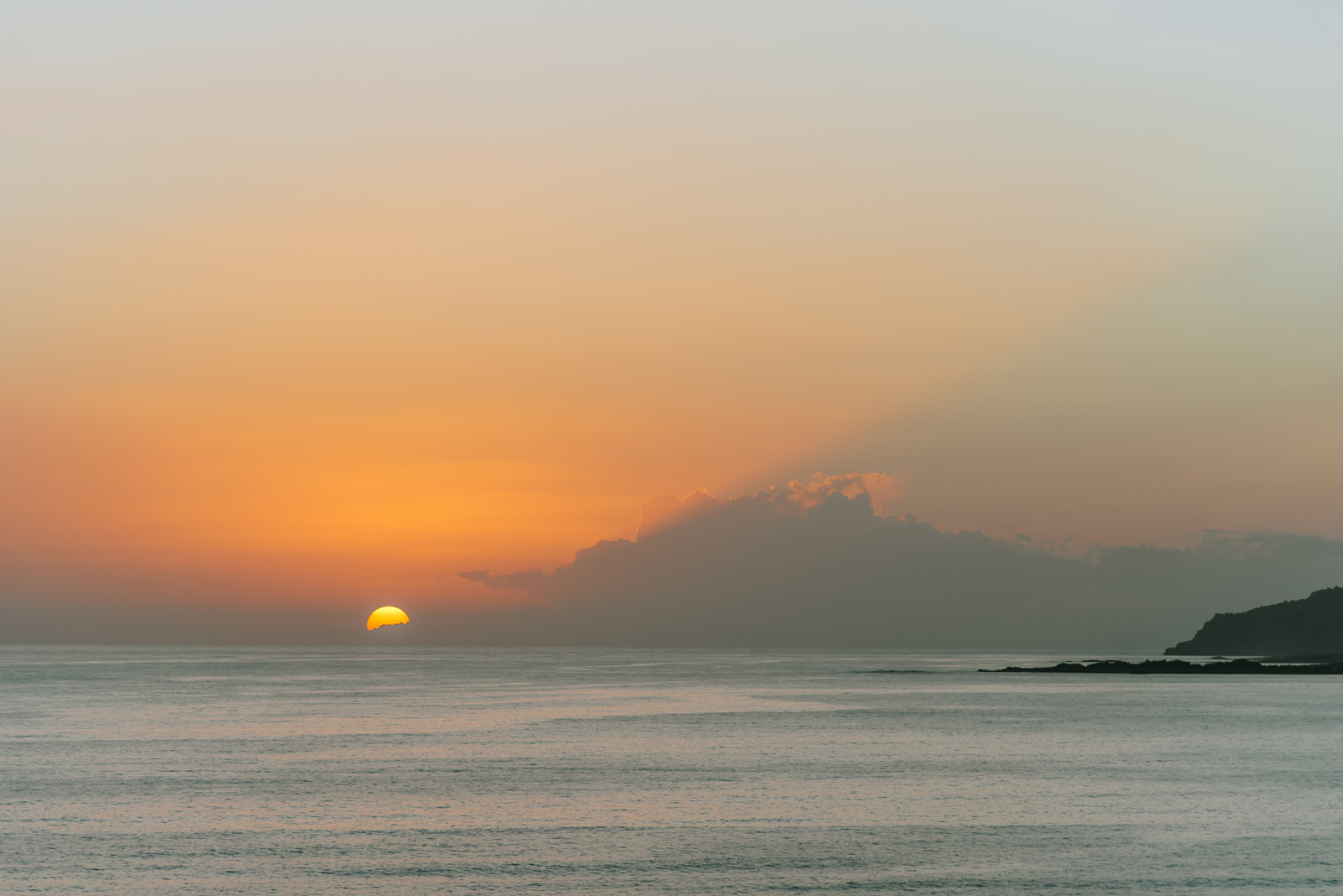 Sunset at palaiochora beach